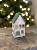 White/ green ceramic house