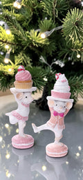 The Patisserie Mice - Pink Christmas Cupcake Duo