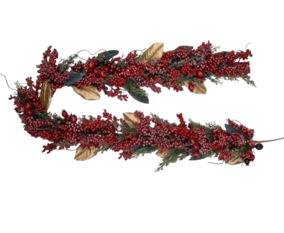 Red Berry magnolia garland- pre order