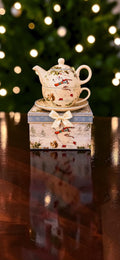 The polar bear Ice Skating Tea-for-One Set