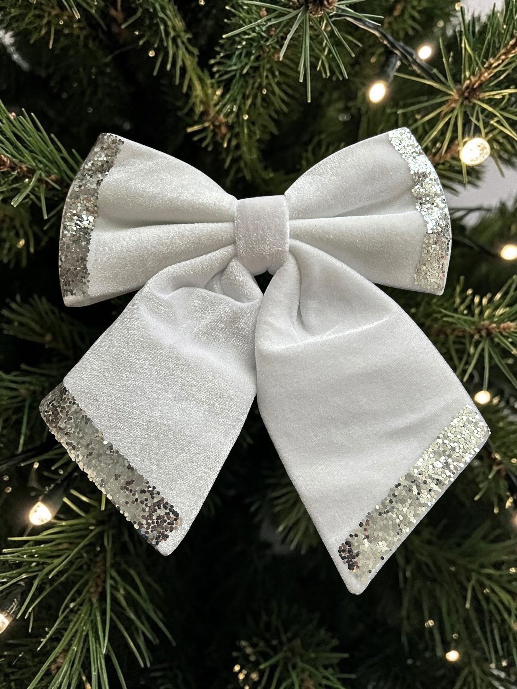 Large white bow