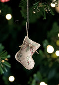 Rustic Burlap Santa stocking