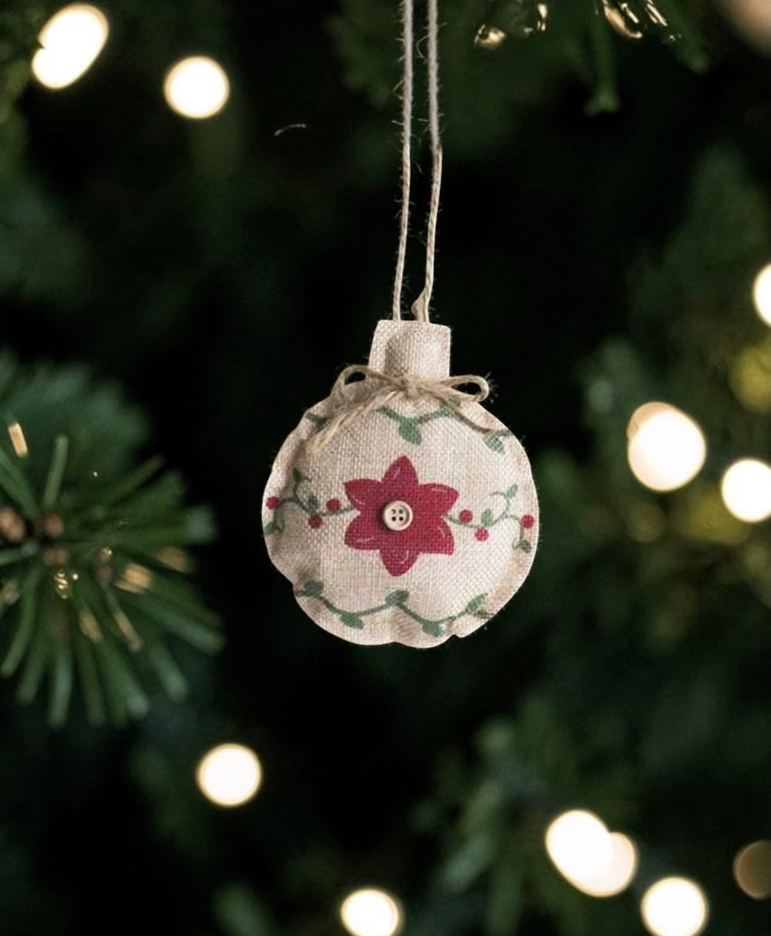 Rustic Burlap bauble