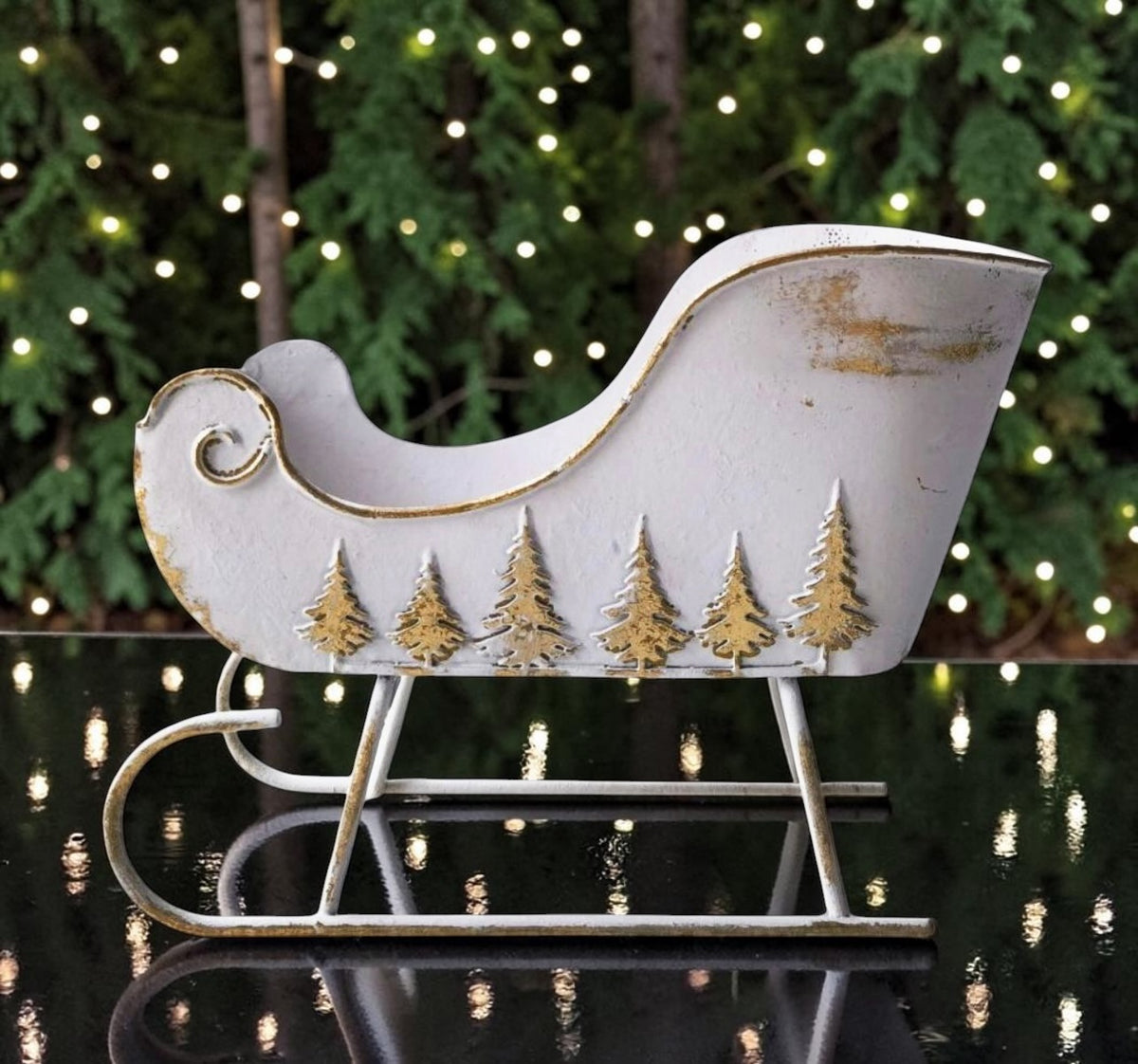 White sleigh