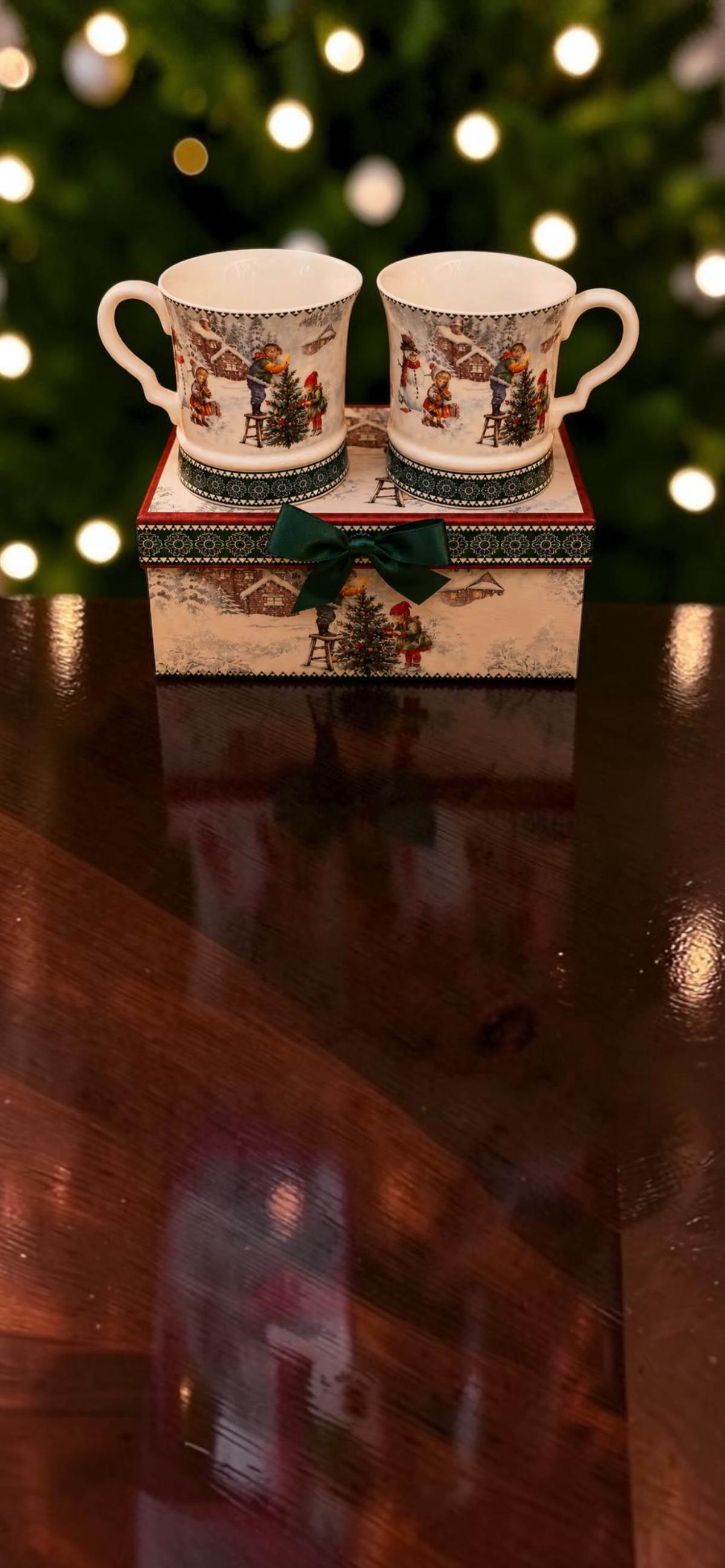 Snowfall storybook teacup set