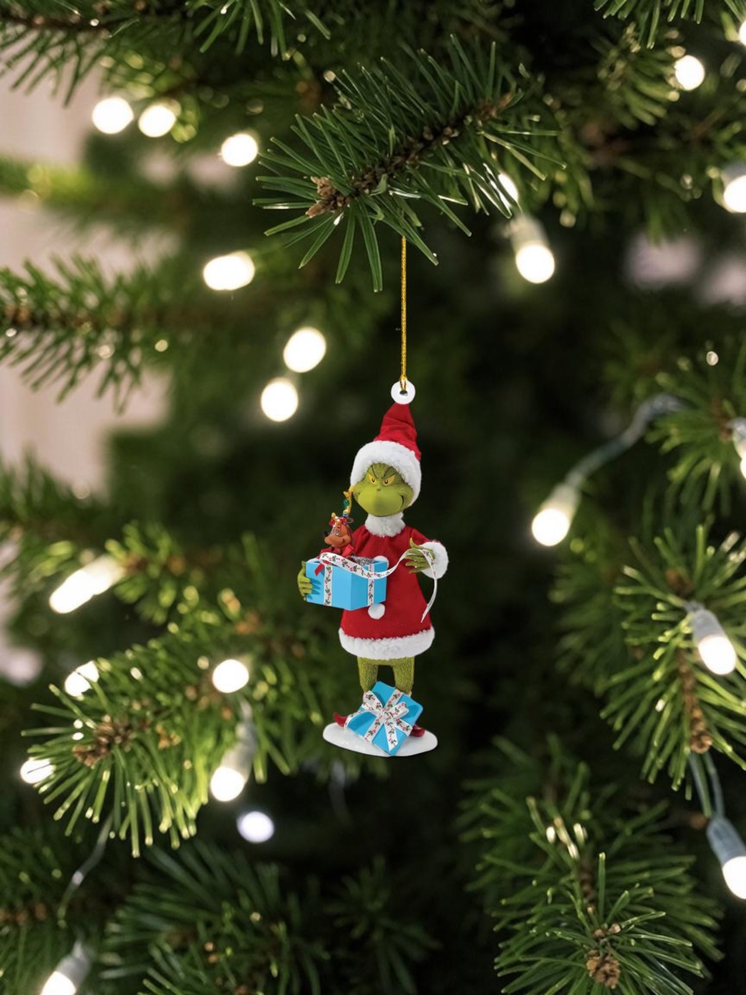 Grinch hanging Ornament 2D