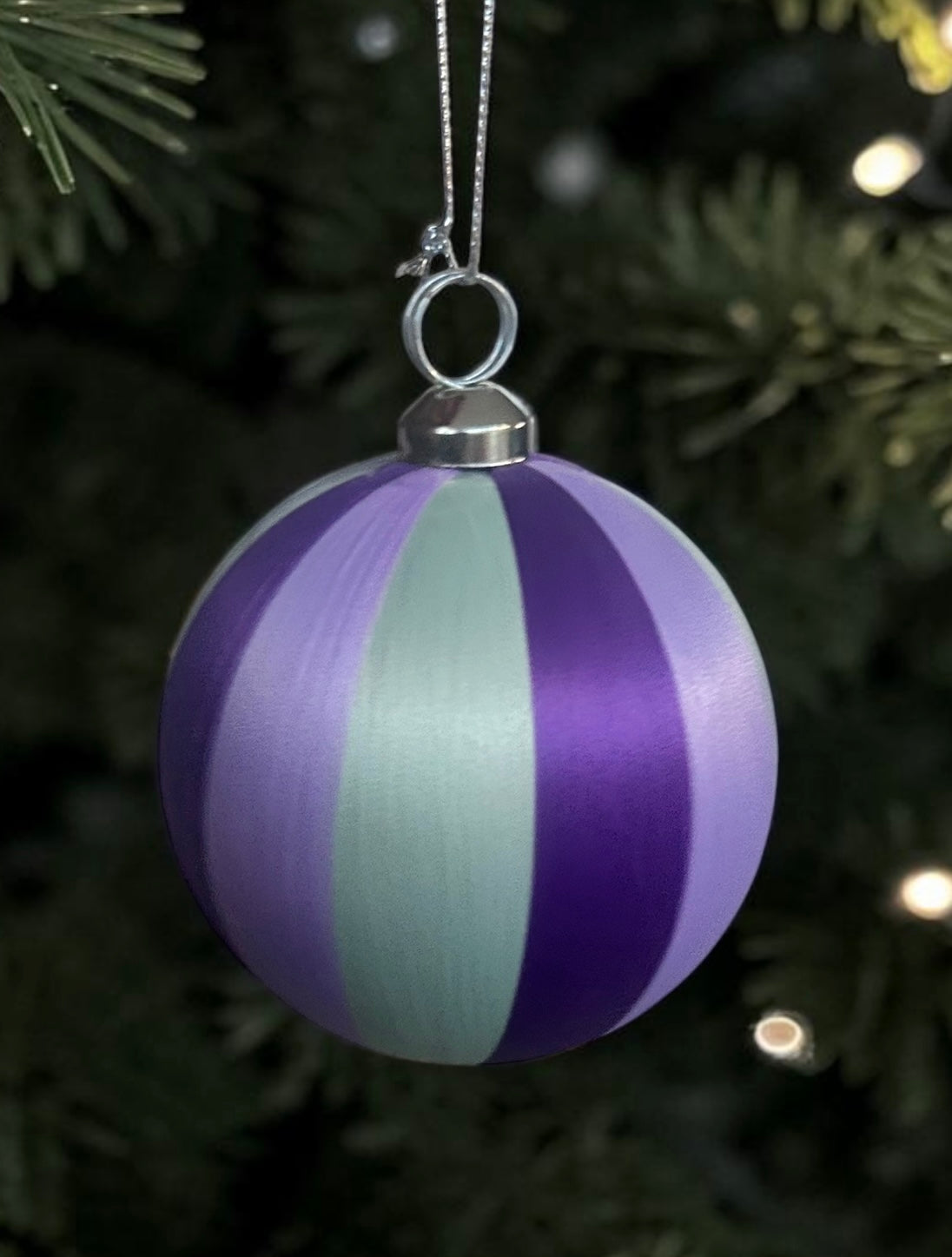 Stripped Satin Bauble