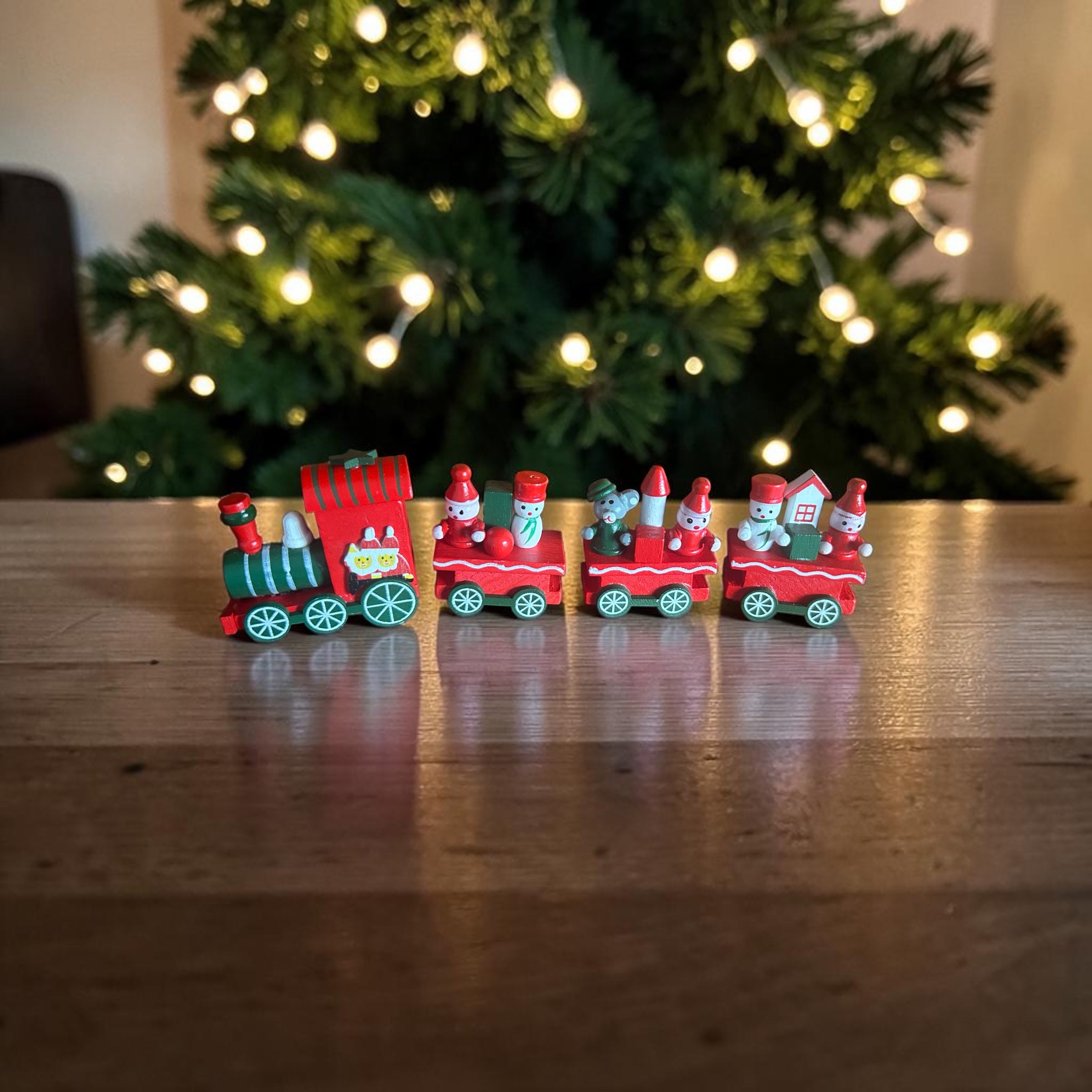 Mini wooden train