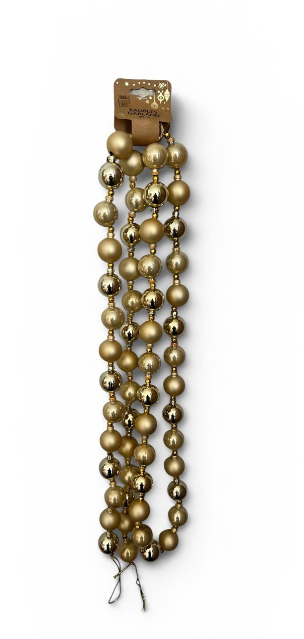 Gold Bauble garland