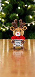 Positive crochet reindeer